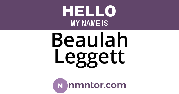 Beaulah Leggett