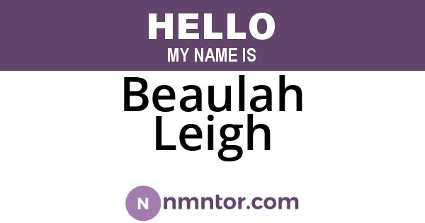Beaulah Leigh