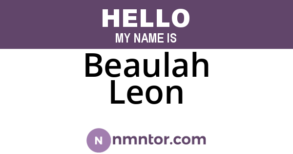 Beaulah Leon