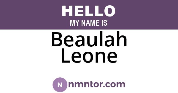 Beaulah Leone