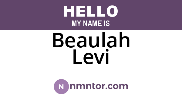 Beaulah Levi