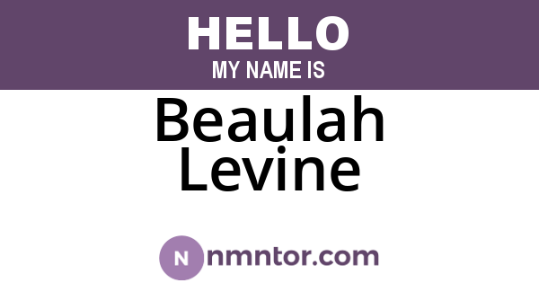 Beaulah Levine