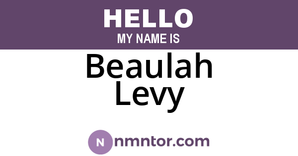 Beaulah Levy