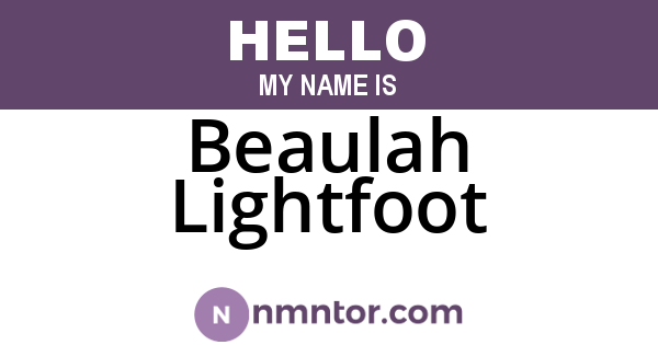 Beaulah Lightfoot