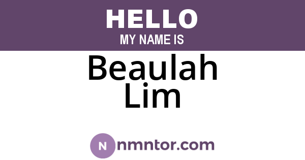 Beaulah Lim