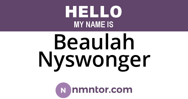 Beaulah Nyswonger