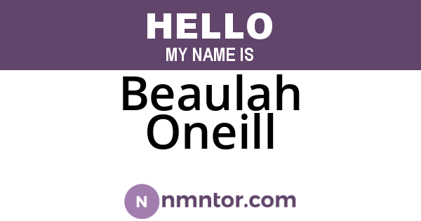 Beaulah Oneill