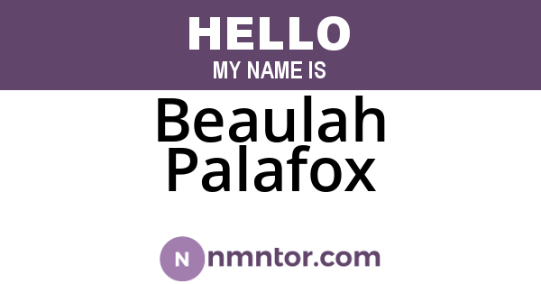 Beaulah Palafox