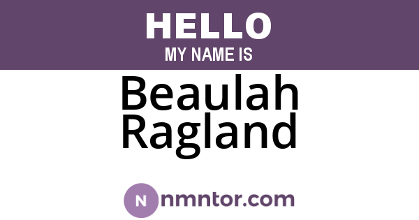 Beaulah Ragland