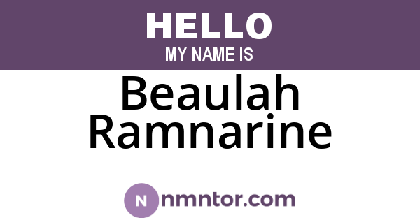 Beaulah Ramnarine