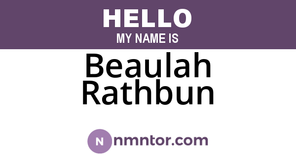 Beaulah Rathbun