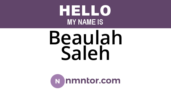 Beaulah Saleh