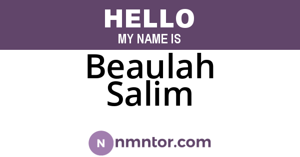 Beaulah Salim