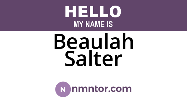 Beaulah Salter