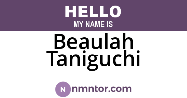 Beaulah Taniguchi