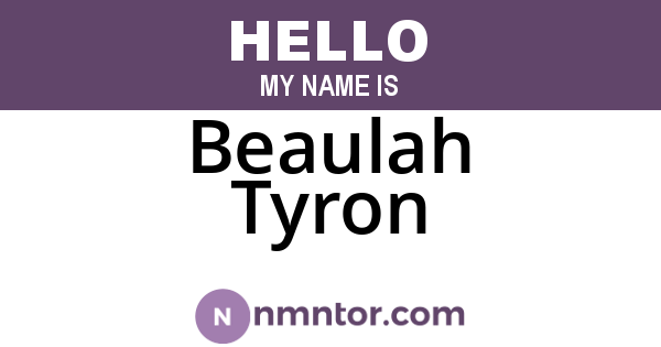 Beaulah Tyron
