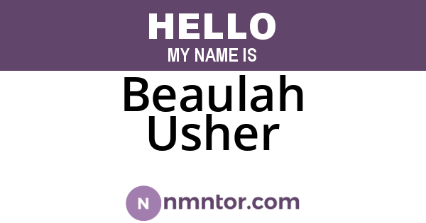 Beaulah Usher
