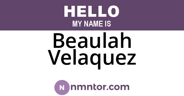 Beaulah Velaquez