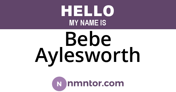 Bebe Aylesworth