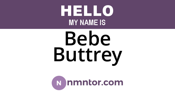 Bebe Buttrey