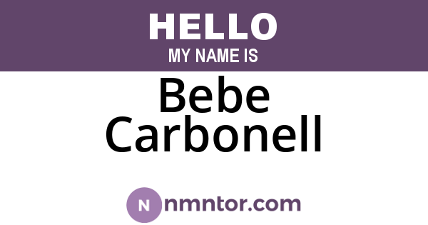 Bebe Carbonell