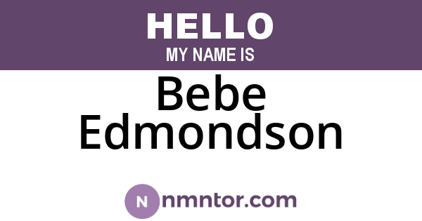 Bebe Edmondson