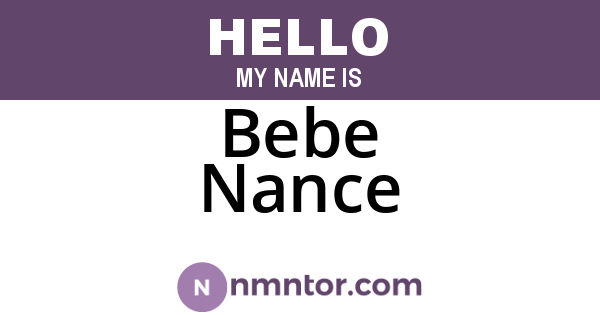 Bebe Nance