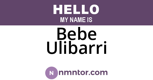 Bebe Ulibarri