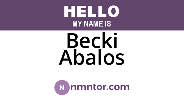 Becki Abalos
