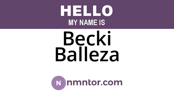 Becki Balleza
