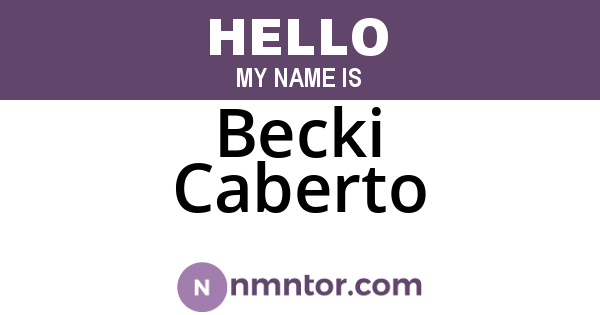 Becki Caberto