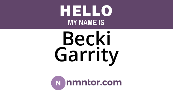 Becki Garrity