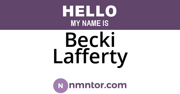 Becki Lafferty