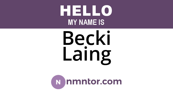 Becki Laing