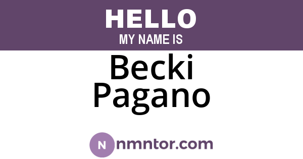 Becki Pagano