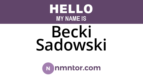 Becki Sadowski