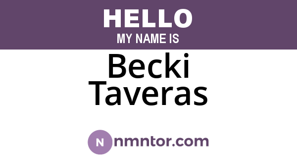 Becki Taveras