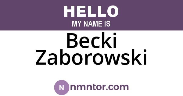 Becki Zaborowski