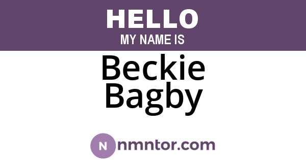 Beckie Bagby