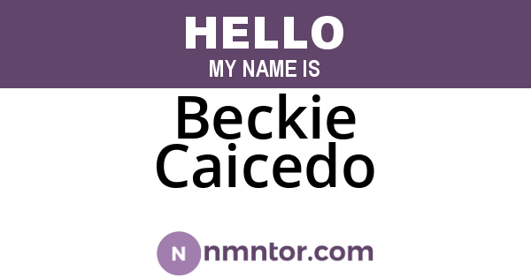Beckie Caicedo