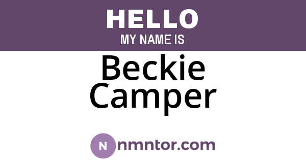 Beckie Camper