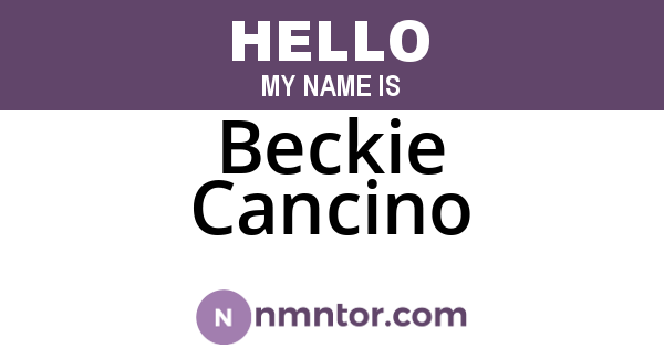 Beckie Cancino