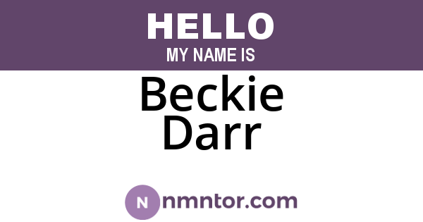 Beckie Darr