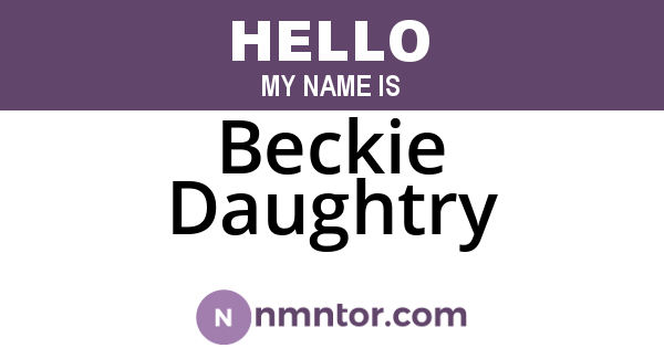 Beckie Daughtry