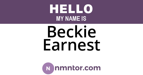 Beckie Earnest