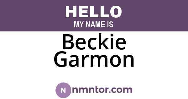Beckie Garmon