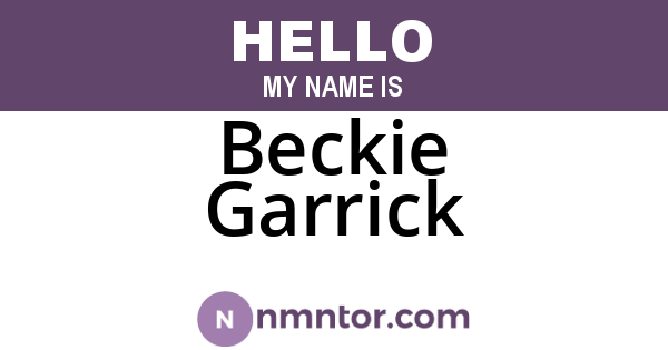 Beckie Garrick