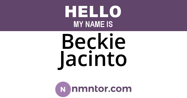 Beckie Jacinto