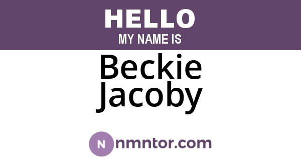 Beckie Jacoby