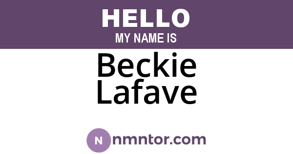 Beckie Lafave